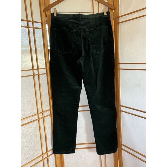 New Banana Republic, Size 28 Emerald Green Velvet High Rise Slim fit Pants - Picture 6 of 7